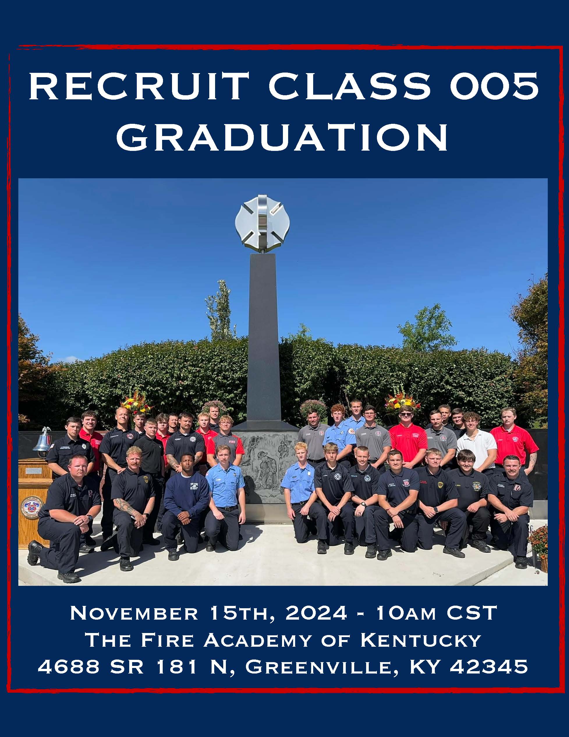 class 005 graduation flyer